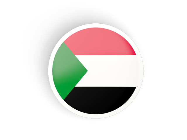 Круглая вогнутая иконка. Скачать флаг. Судан