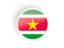 Suriname. Round concave icon. Download icon.