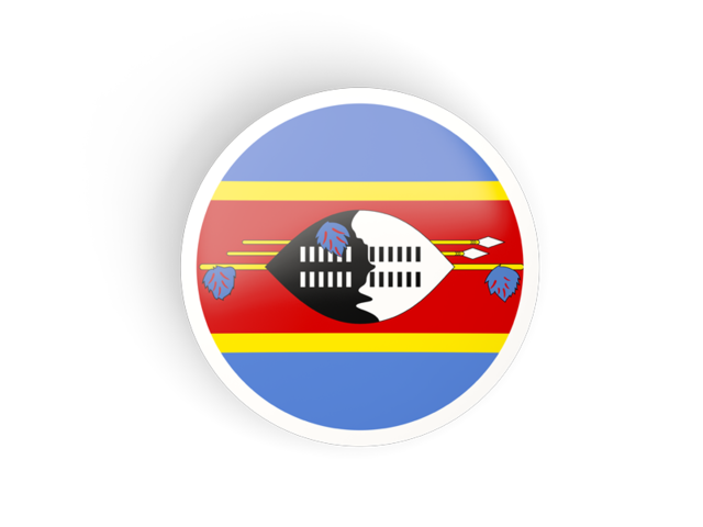 Круглая вогнутая иконка. Скачать флаг. Свазиленд