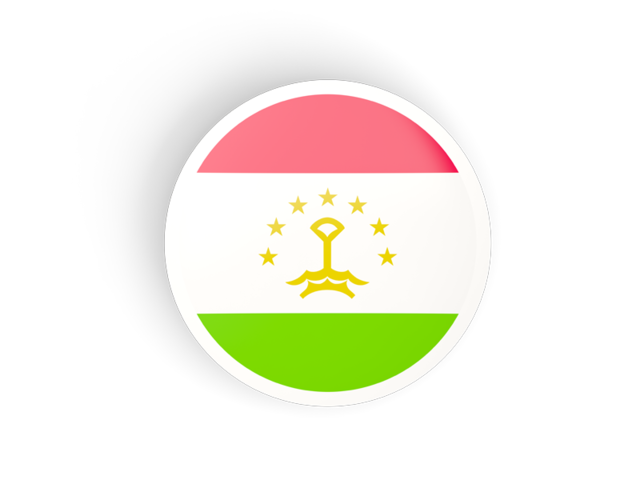 Круглая вогнутая иконка. Скачать флаг. Таджикистан