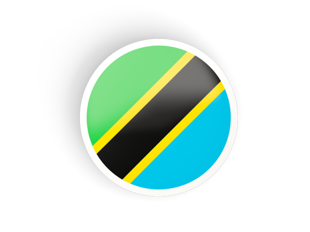 Круглая вогнутая иконка. Скачать флаг. Танзания