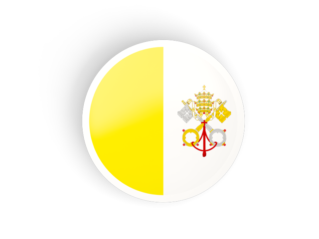 Круглая вогнутая иконка. Скачать флаг. Ватикан