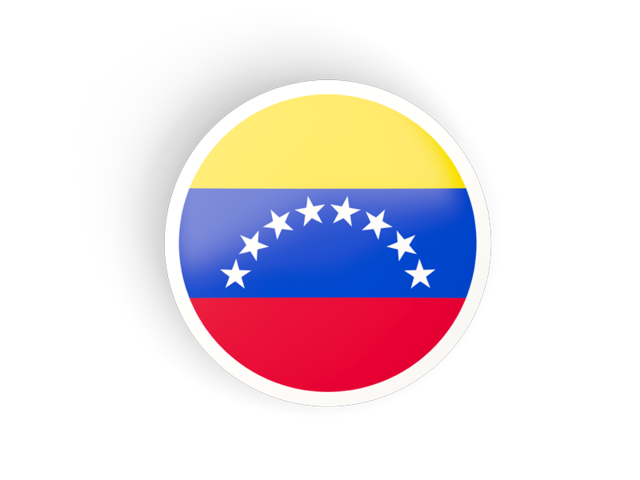 Круглая вогнутая иконка. Скачать флаг. Венесуэла