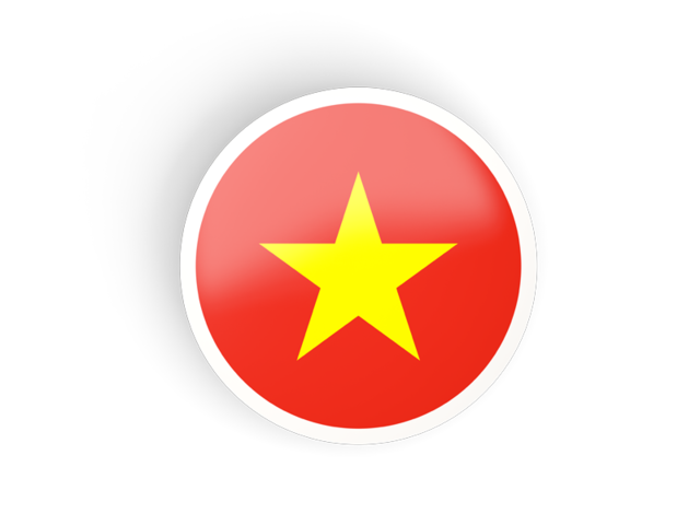 Круглая вогнутая иконка. Скачать флаг. Вьетнам