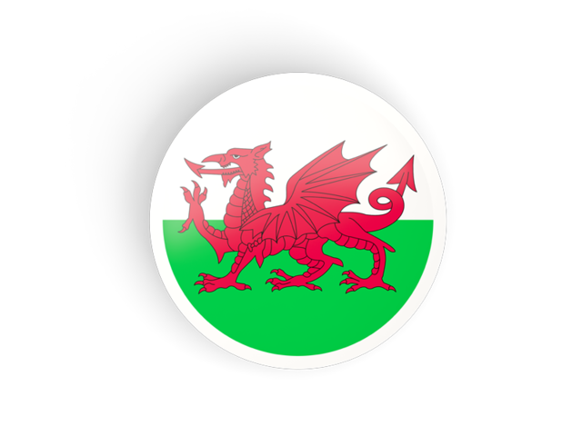 Round concave icon. Download flag icon of Wales at PNG format