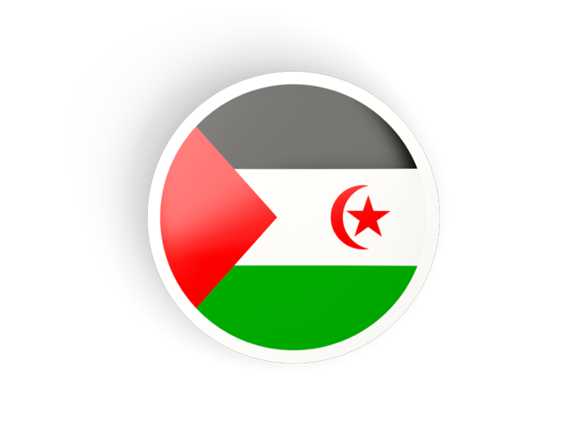 Round concave icon. Download flag icon of Western Sahara at PNG format