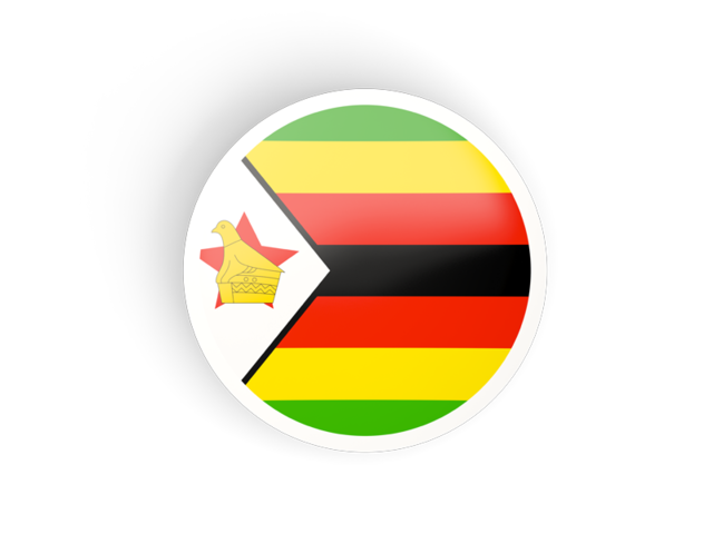 Круглая вогнутая иконка. Скачать флаг. Зимбабве