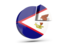 American Samoa. Round diagram. Download icon.