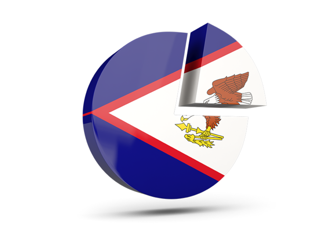 Круглая диаграмма. Скачать флаг. Американское Самоа