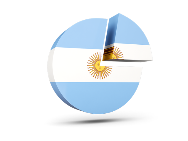 Round diagram. Download flag icon of Argentina at PNG format