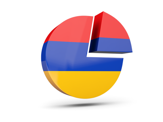 Round diagram. Download flag icon of Armenia at PNG format