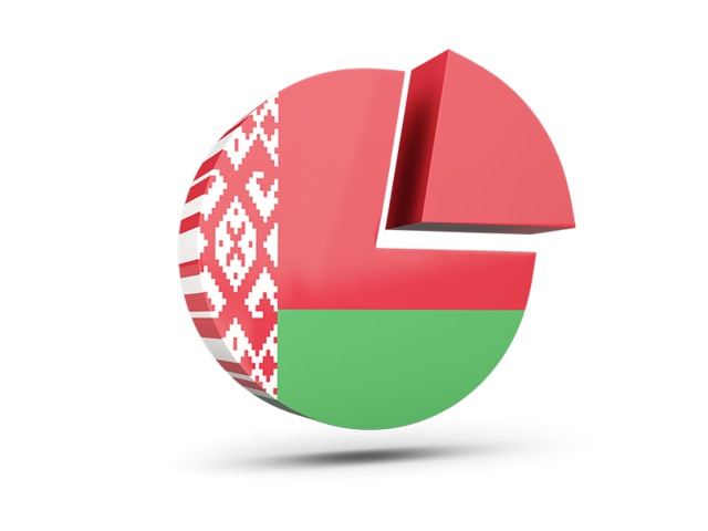 Round diagram. Download flag icon of Belarus at PNG format