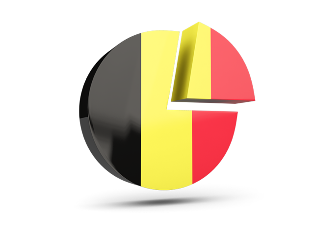 Round diagram. Download flag icon of Belgium at PNG format