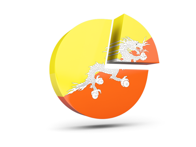 Round diagram. Download flag icon of Bhutan at PNG format