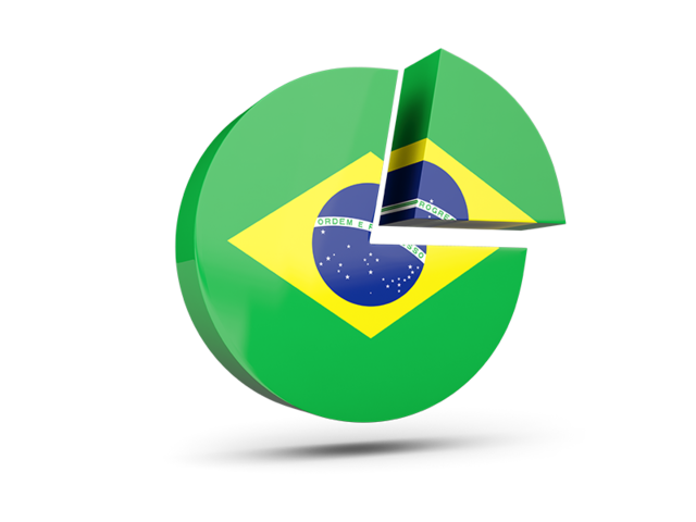 Round diagram. Download flag icon of Brazil at PNG format