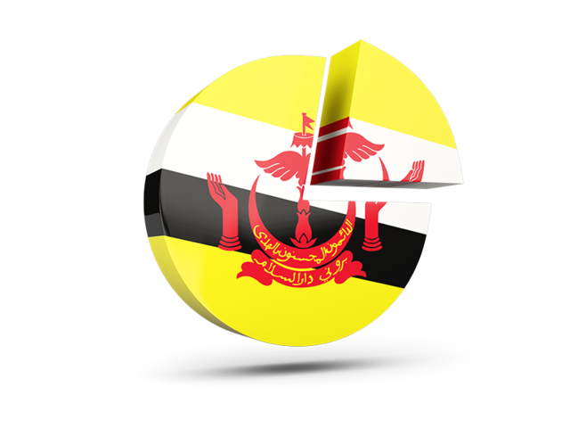 Round diagram. Download flag icon of Brunei at PNG format