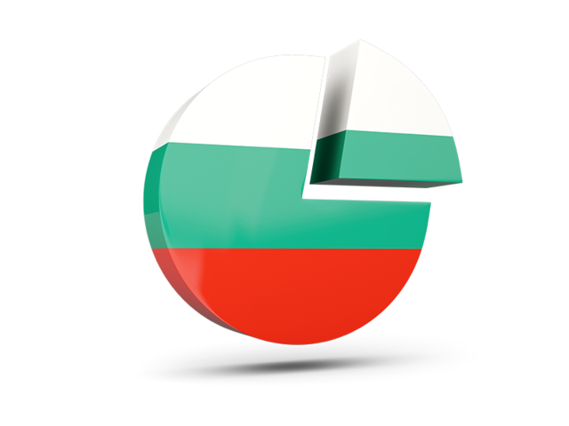 Round diagram. Download flag icon of Bulgaria at PNG format