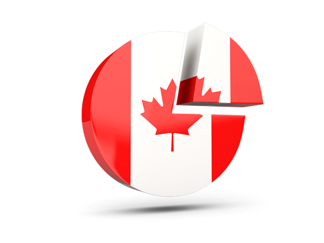 Round diagram. Download flag icon of Canada at PNG format