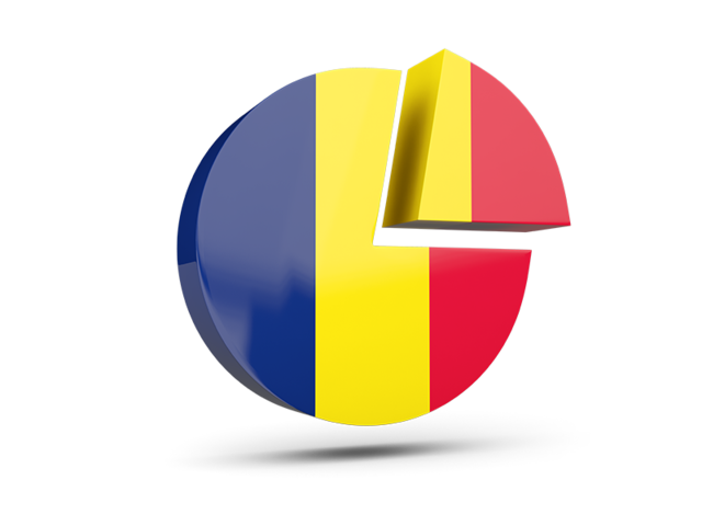Round diagram. Download flag icon of Chad at PNG format