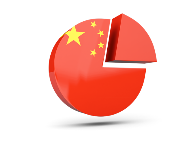 Round diagram. Download flag icon of China at PNG format