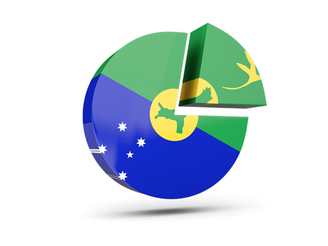 Round diagram. Download flag icon of Christmas Island at PNG format