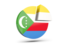 Comoros. Round diagram. Download icon.