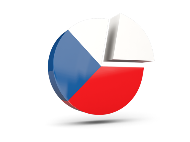 Round diagram. Download flag icon of Czech Republic at PNG format