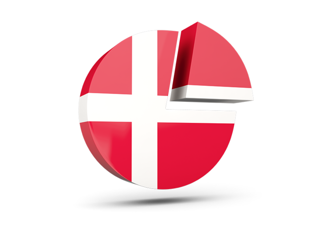 Round diagram. Download flag icon of Denmark at PNG format
