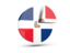 Dominican Republic. Round diagram. Download icon.