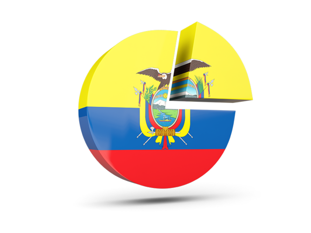 Round diagram. Download flag icon of Ecuador at PNG format