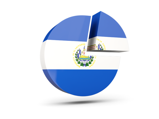 Round diagram. Download flag icon of El Salvador at PNG format