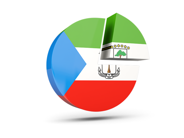 Round diagram. Download flag icon of Equatorial Guinea at PNG format