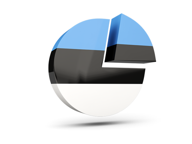 Round diagram. Download flag icon of Estonia at PNG format