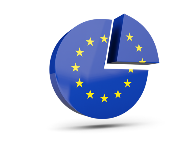 Круглая диаграмма. Скачать флаг. Европейский союз