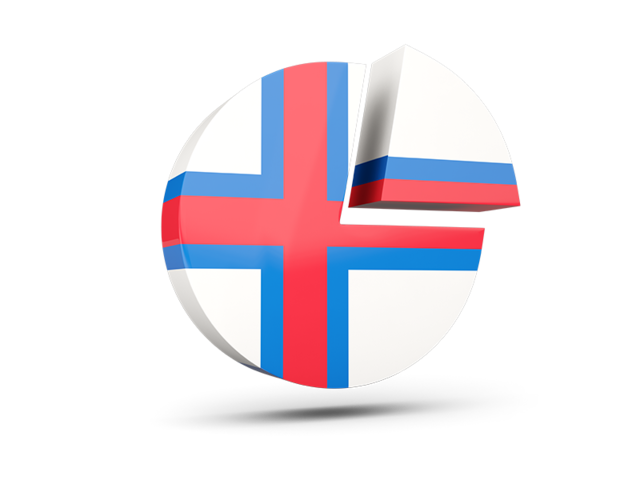 Round diagram. Download flag icon of Faroe Islands at PNG format