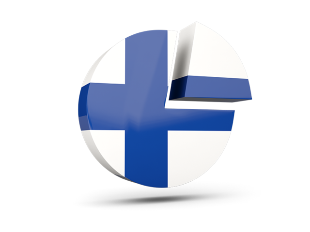 Round diagram. Download flag icon of Finland at PNG format