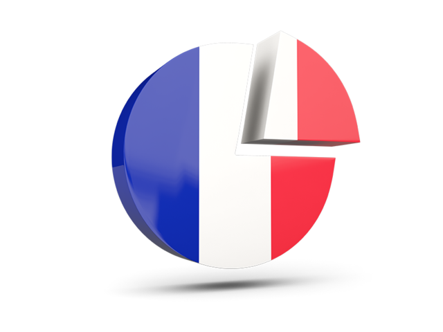 Round diagram. Download flag icon of France at PNG format