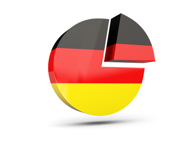 Круглая диаграмма. Скачать флаг. Германия