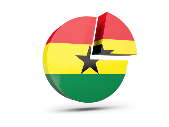 Круглая диаграмма. Скачать флаг. Гана