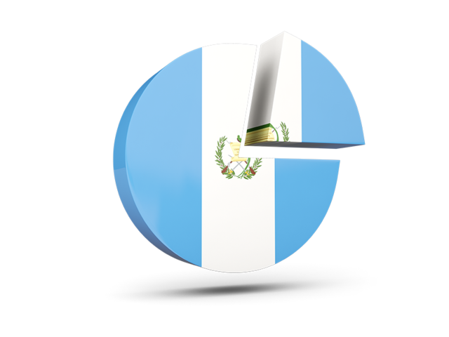 Круглая диаграмма. Скачать флаг. Гватемала