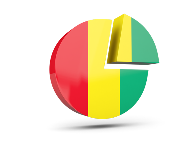 Round diagram. Download flag icon of Guinea at PNG format