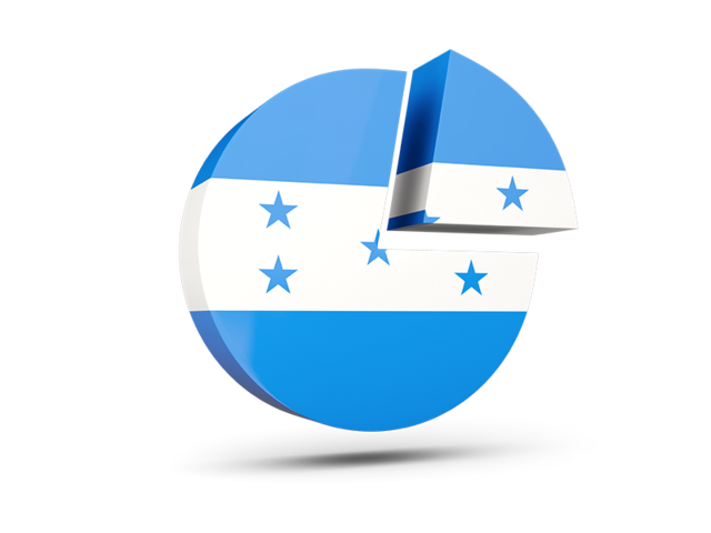 Round diagram. Download flag icon of Honduras at PNG format