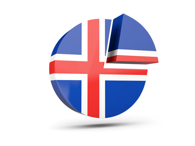Круглая диаграмма. Скачать флаг. Исландия