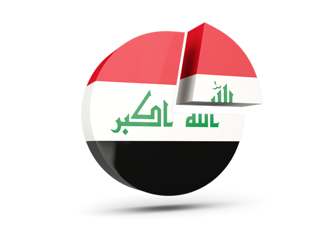 Круглая диаграмма. Скачать флаг. Республика Ирак