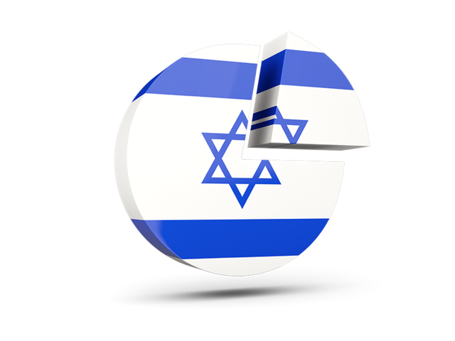 Round diagram. Download flag icon of Israel at PNG format