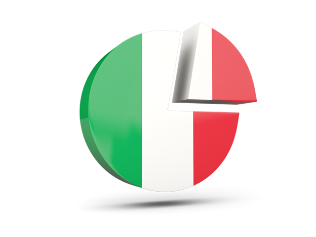 Round diagram. Download flag icon of Italy at PNG format