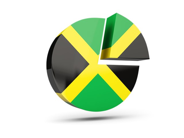 Round diagram. Download flag icon of Jamaica at PNG format