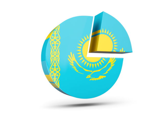 Круглая диаграмма. Скачать флаг. Казахстан