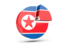 North Korea. Round diagram. Download icon.