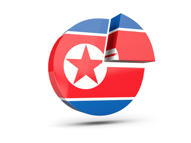 Round diagram. Download flag icon of North Korea at PNG format